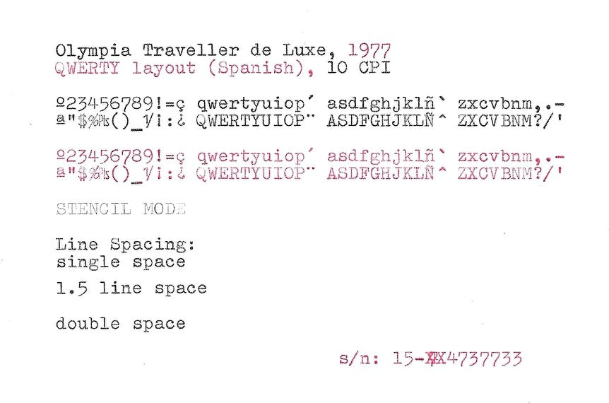 Green Olympia Traveller de Luxe Portable Typewriter with Qwerty Layout, 1977, Fully Working Typewriter
