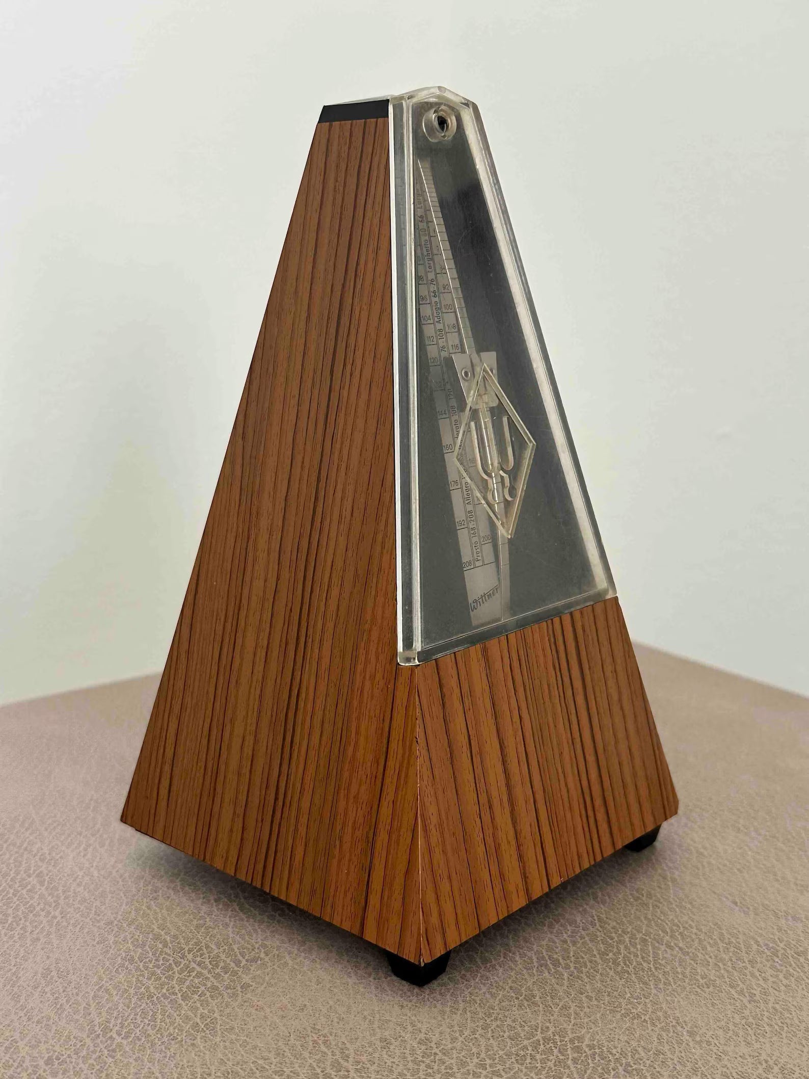 Vintage Wittner Metronome with Bell, West Germany 1980s, Mechanical Wind-Up, Fully Functional