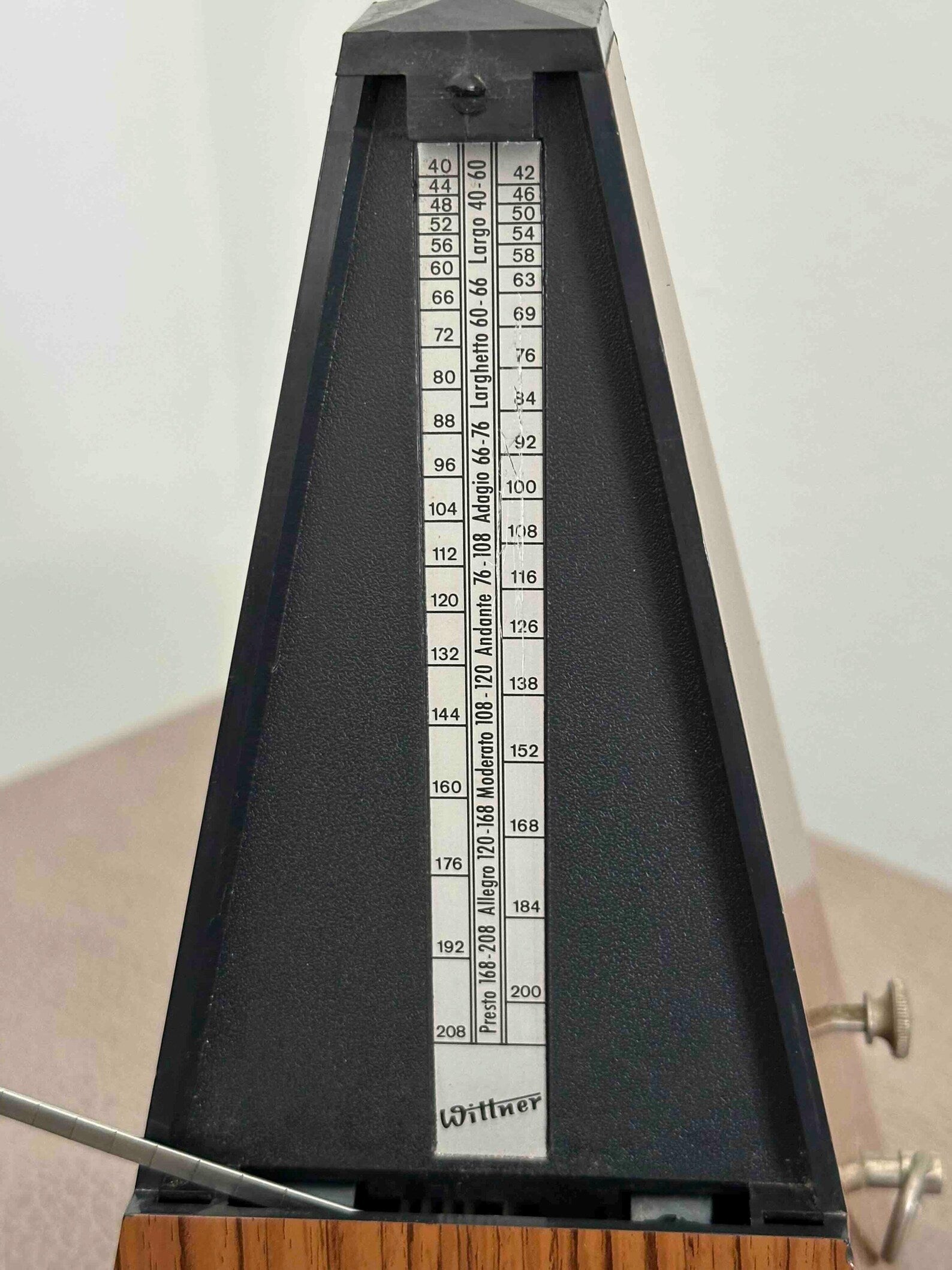 Vintage Wittner Metronome with Bell, West Germany 1980s, Mechanical Wind-Up, Fully Functional