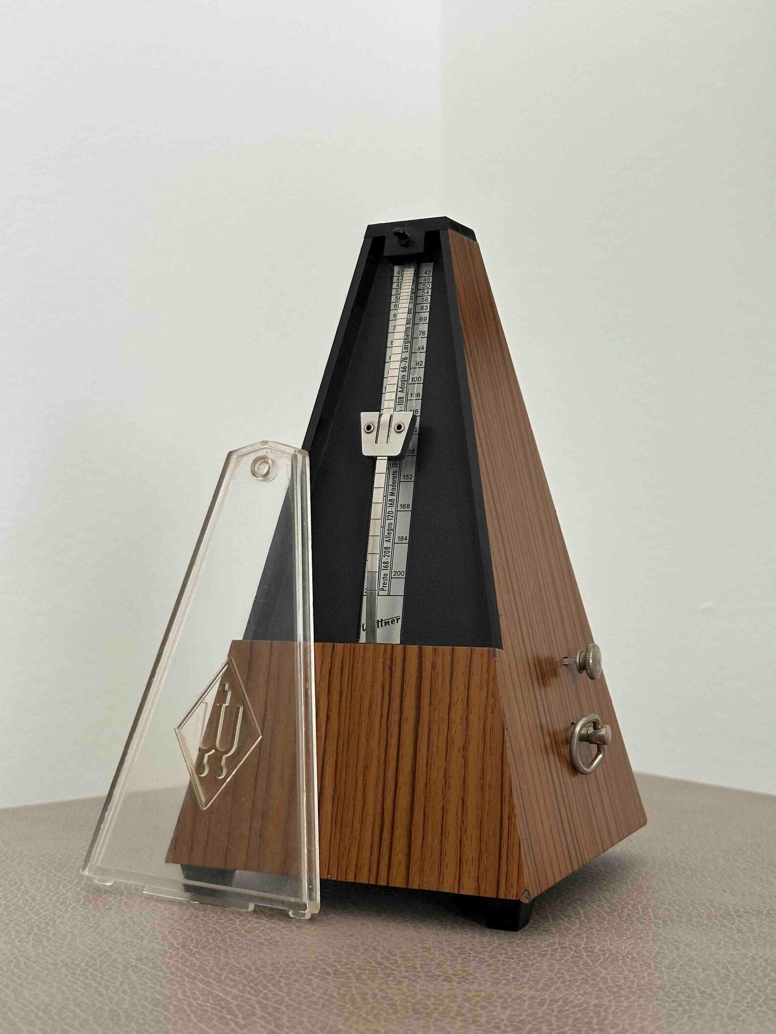 Vintage Wittner Metronome with Bell, West Germany 1980s, Mechanical Wind-Up, Fully Functional