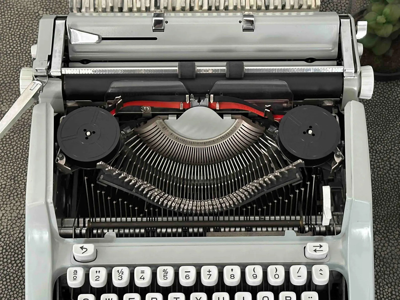 Hermes Media 3 Typewriter with Qwerty Layout and Techno Pica Font, 1969, Fully Functional
