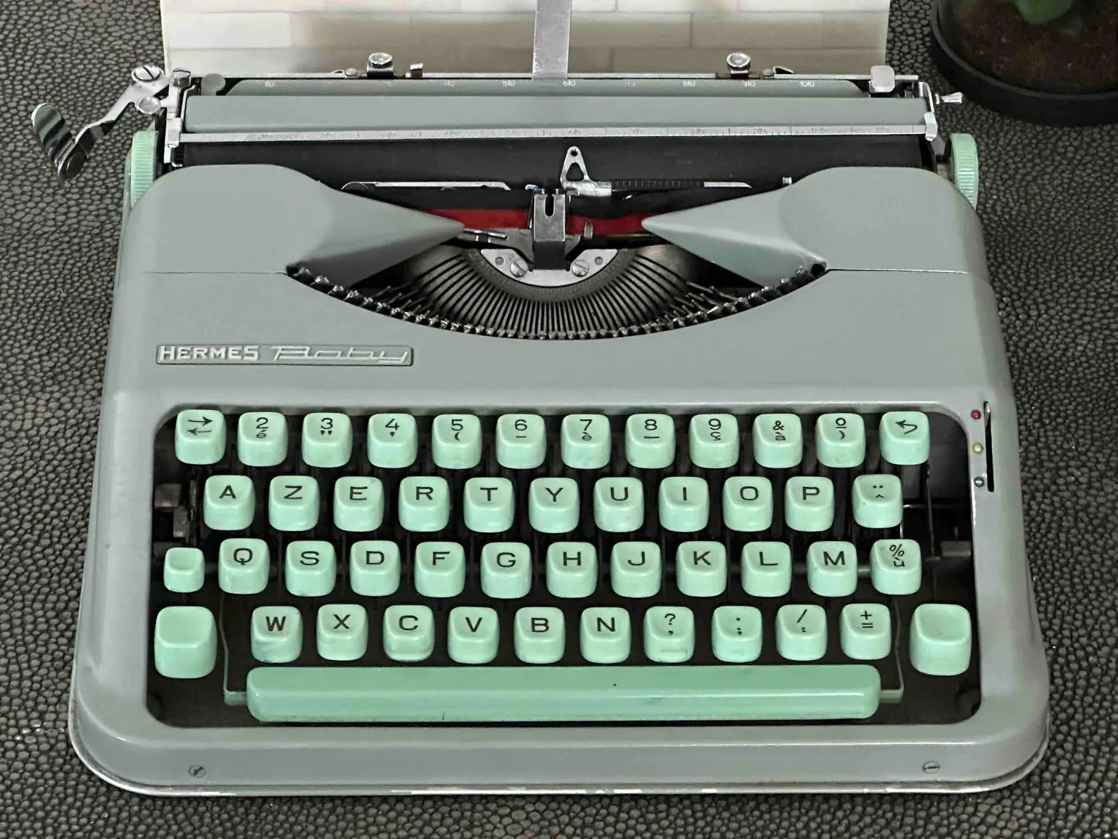 Hermes Baby Typewriter with Azerty Layout, 1963, Made in Switzerland, Fully Functional
