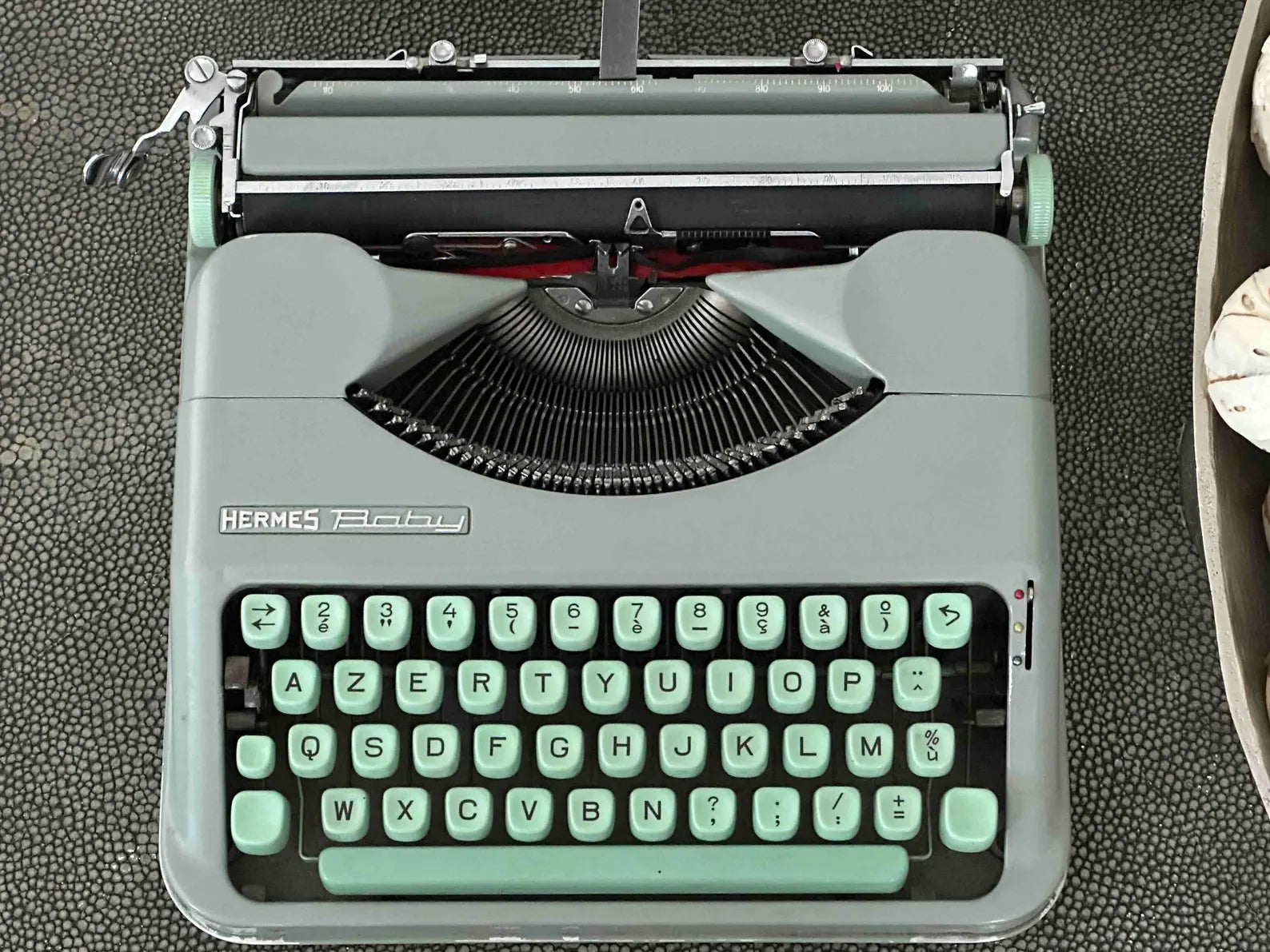 Hermes Baby Typewriter with Azerty Layout, 1963, Made in Switzerland, Fully Functional