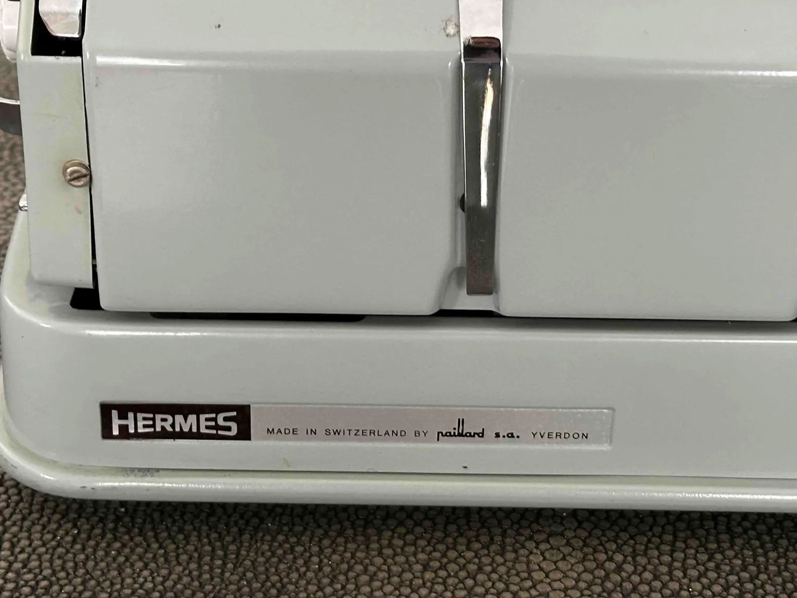 Hermes Media 3 Typewriter with Qwerty Layout and Techno Pica Font, 1969, Fully Functional
