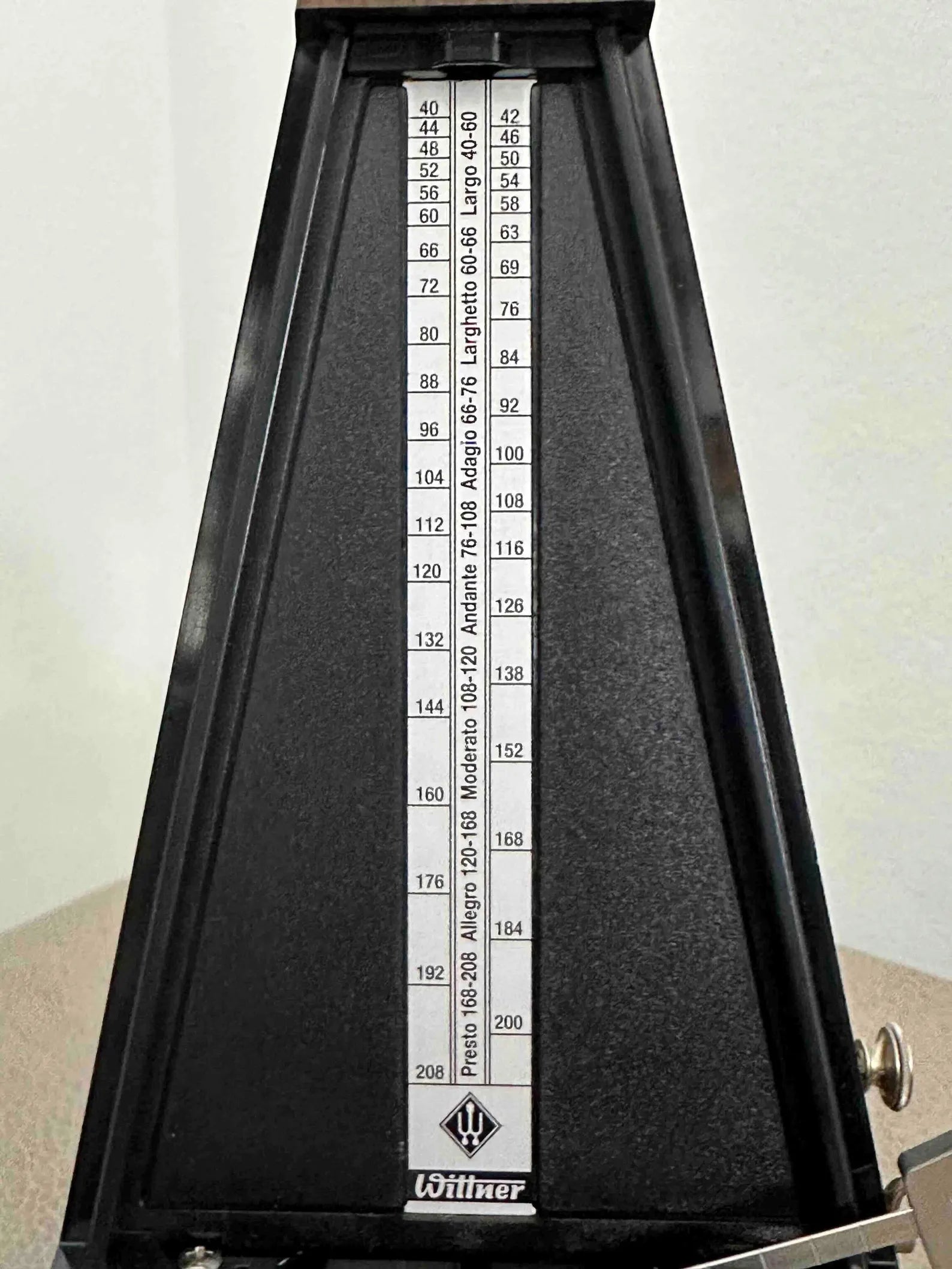 Vintage Wittner Metronome with Bell, West Germany 1980s, Mechanical Wind-Up, Fully Functional