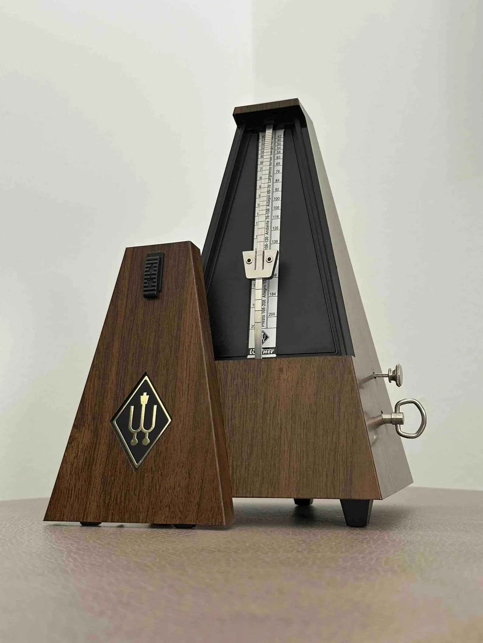Vintage Wittner Metronome with Bell, West Germany 1980s, Mechanical Wind-Up, Fully Functional